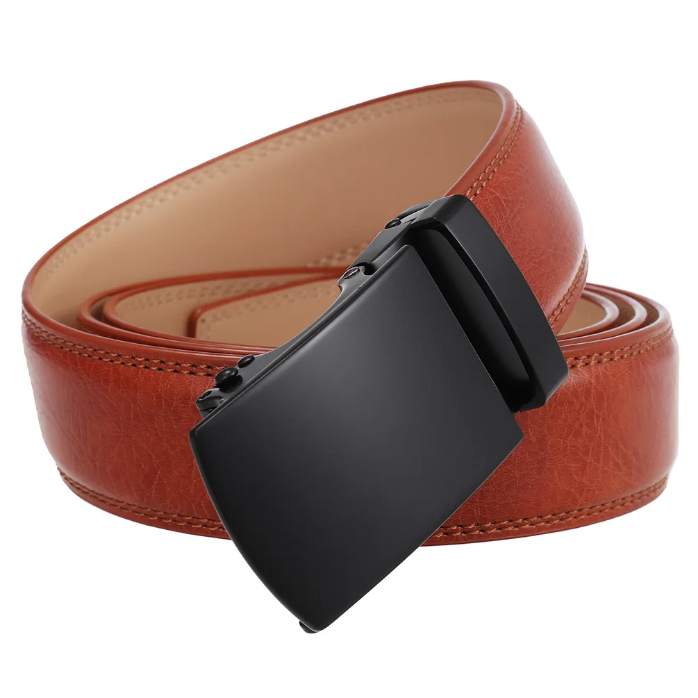 Men's Belt Genuine Leather Strap Male Waistband Automatic Buckle Business Belts for Men High Quality Girdle Belts For Jeans