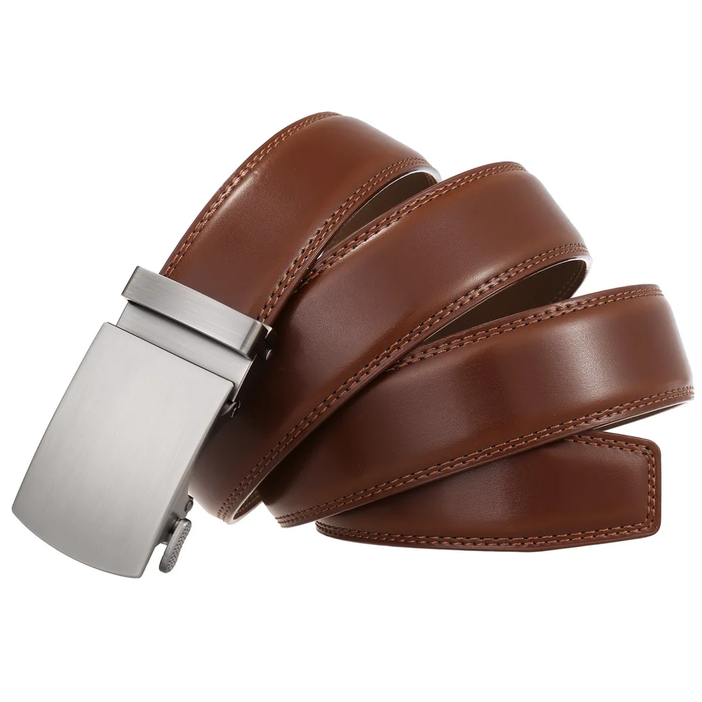 Men's Belt Genuine Leather Strap Male Waistband Automatic Buckle Business Belts for Men High Quality Girdle Belts For Jeans