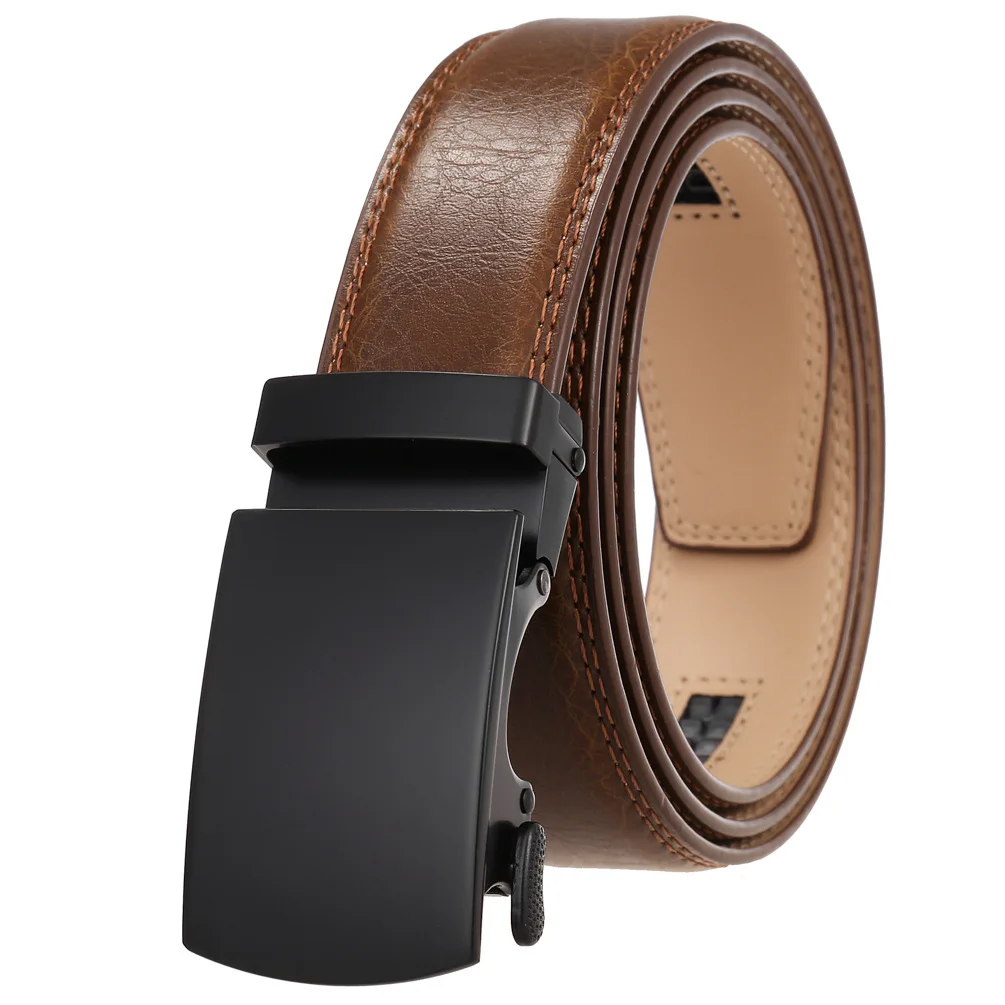 Men's Belt Genuine Leather Strap Male Waistband Automatic Buckle Business Belts for Men High Quality Girdle Belts For Jeans