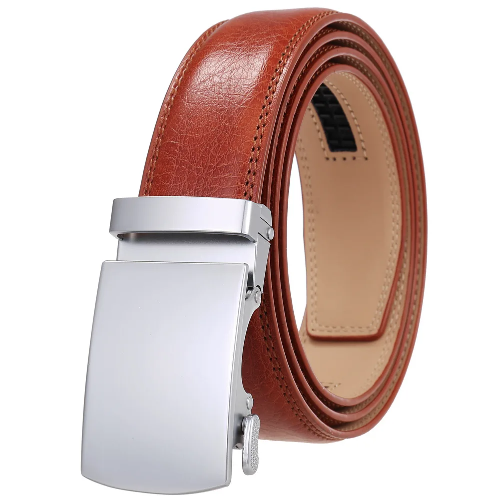 Men's Belt Genuine Leather Strap Male Waistband Automatic Buckle Business Belts for Men High Quality Girdle Belts For Jeans