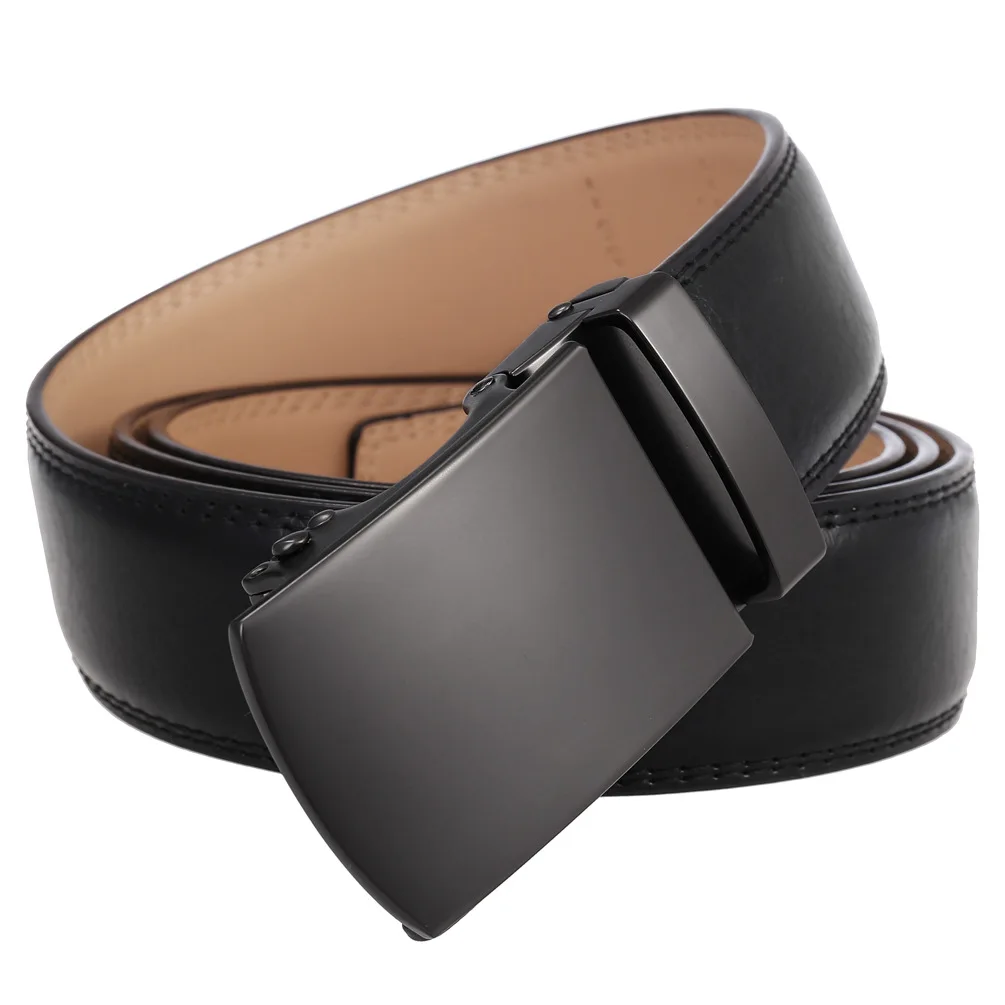 Men's Belt Genuine Leather Strap Male Waistband Automatic Buckle Business Belts for Men High Quality Girdle Belts For Jeans