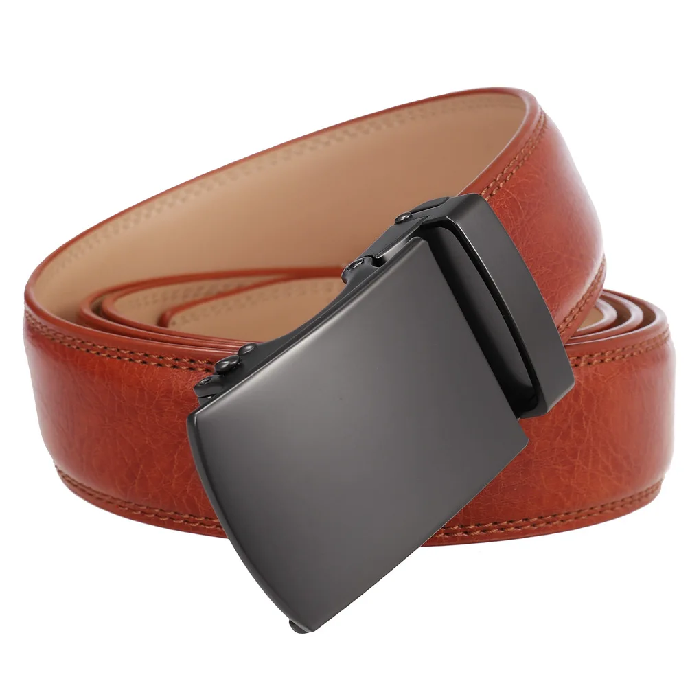 Men's Belt Genuine Leather Strap Male Waistband Automatic Buckle Business Belts for Men High Quality Girdle Belts For Jeans