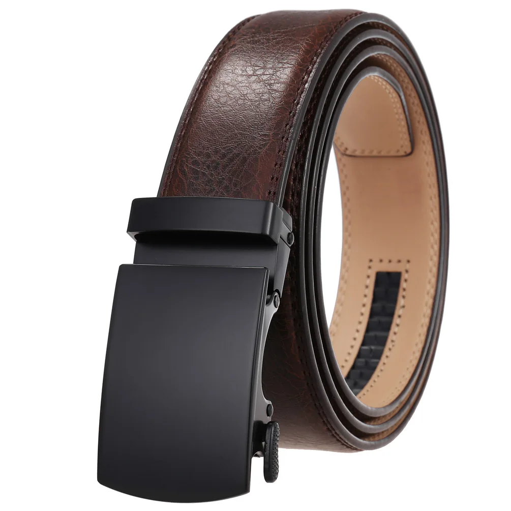 Men's Belt Genuine Leather Strap Male Waistband Automatic Buckle Business Belts for Men High Quality Girdle Belts For Jeans