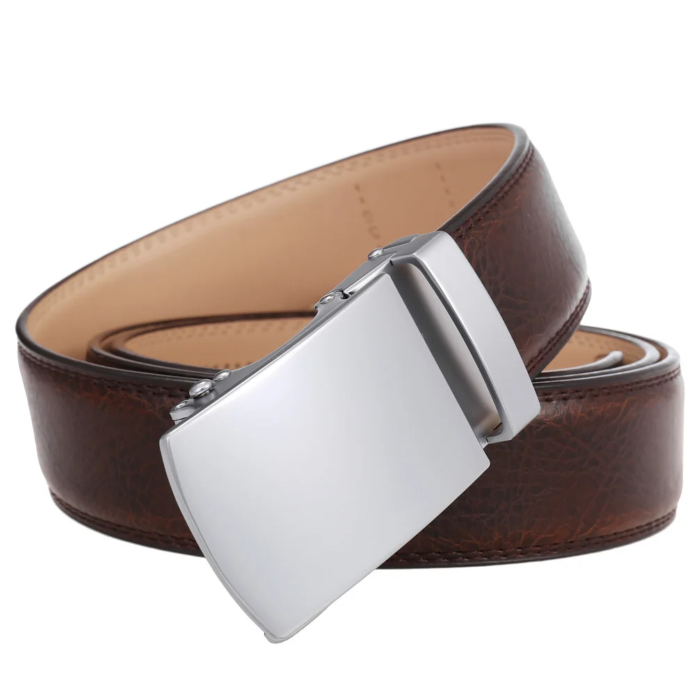 Men's Belt Genuine Leather Strap Male Waistband Automatic Buckle Business Belts for Men High Quality Girdle Belts For Jeans