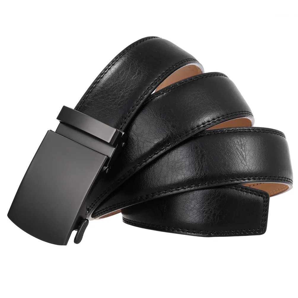 Men's Belt Genuine Leather Strap Male Waistband Automatic Buckle Business Belts for Men High Quality Girdle Belts For Jeans