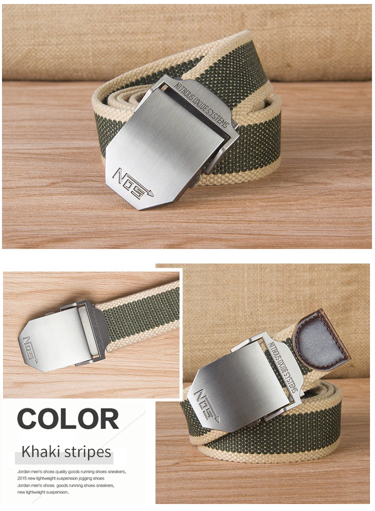 Tactical Dragon Brand Men's Belt Smooth Buckle Canvas Belt Casual Work Pants Belt Version Trendy Male Student Youth Outdoors