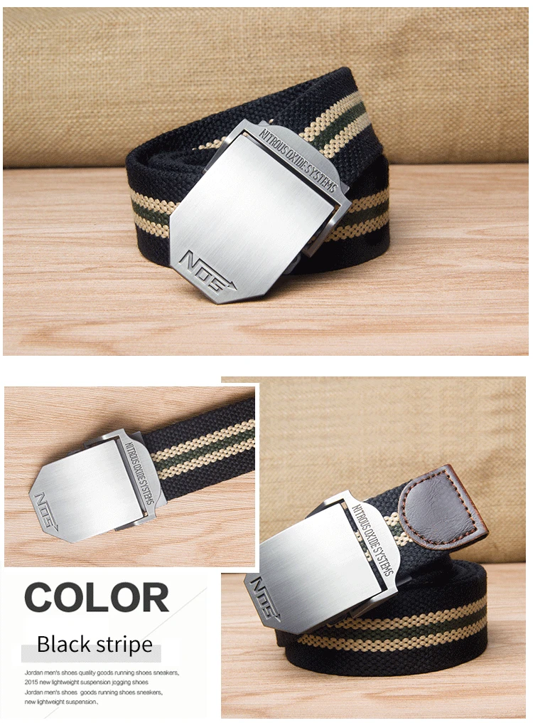 Tactical Dragon Brand Men's Belt Smooth Buckle Canvas Belt Casual Work Pants Belt Version Trendy Male Student Youth Outdoors