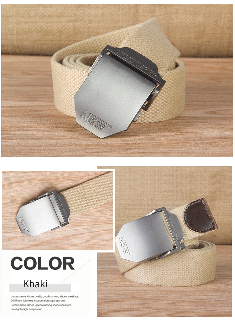 Tactical Dragon Brand Men's Belt Smooth Buckle Canvas Belt Casual Work Pants Belt Version Trendy Male Student Youth Outdoors