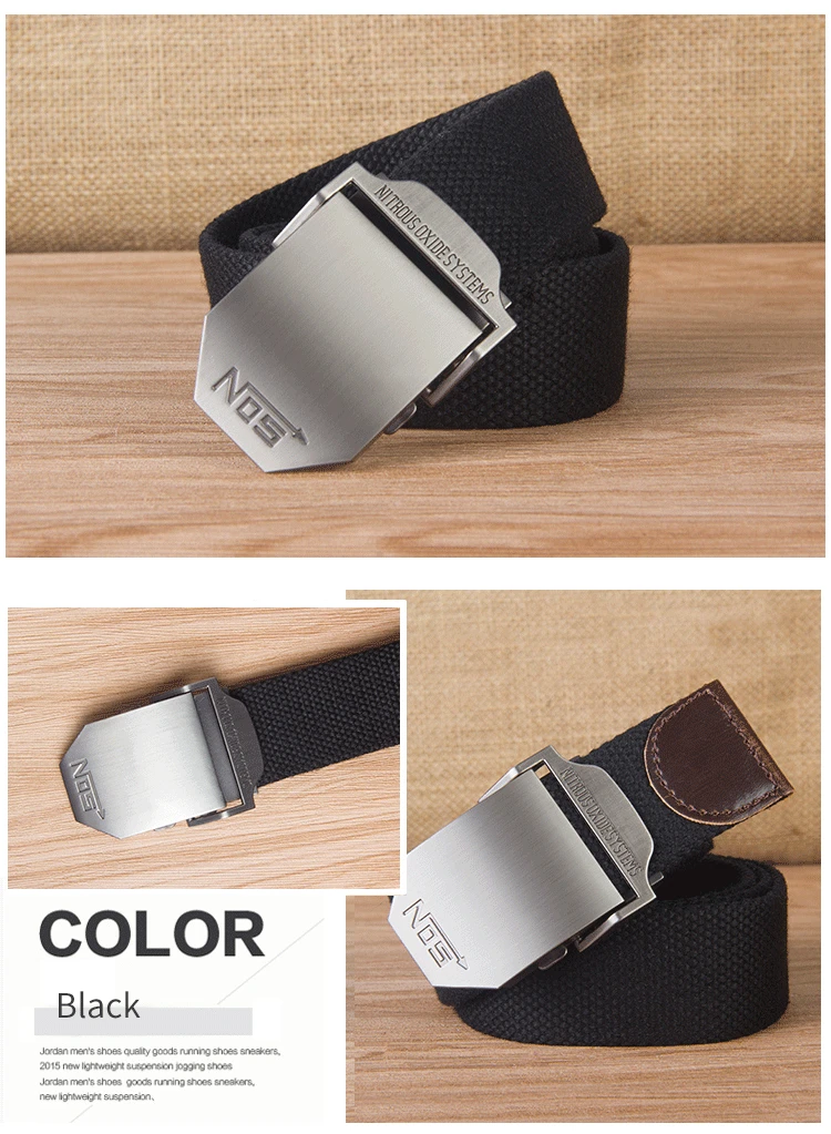 Tactical Dragon Brand Men's Belt Smooth Buckle Canvas Belt Casual Work Pants Belt Version Trendy Male Student Youth Outdoors