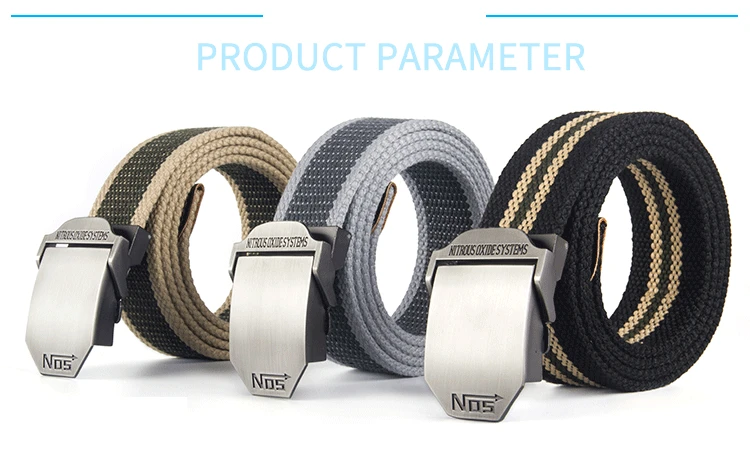 Tactical Dragon Brand Men's Belt Smooth Buckle Canvas Belt Casual Work Pants Belt Version Trendy Male Student Youth Outdoors