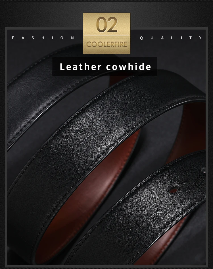 Men Belts Reversible Buckle Leather Brand Luxury Business Fashion Belts for Men Two Sides Color Black Brown StrapHQ117