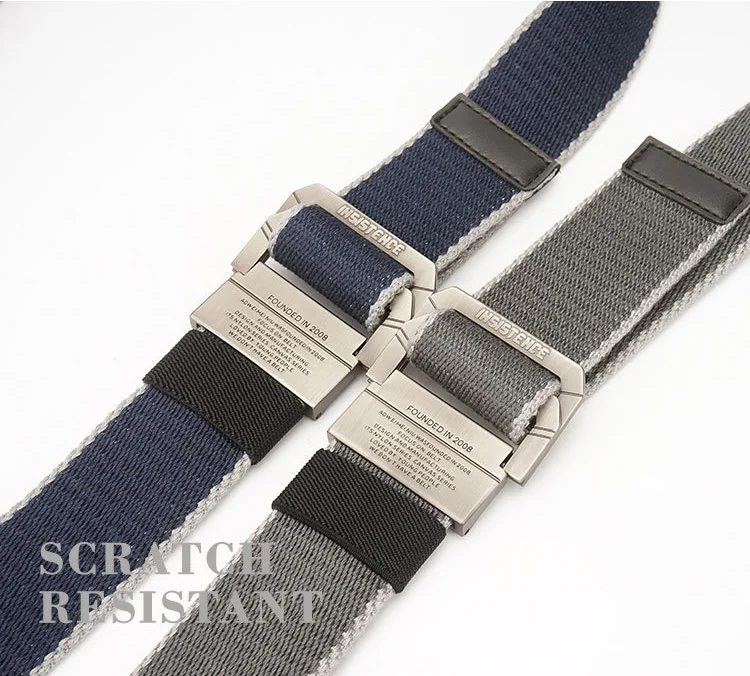 High Quality Canvas Belt Men Women Alloy Buckle Fashion Casual Belt Streetwear Knitting Belt AE201