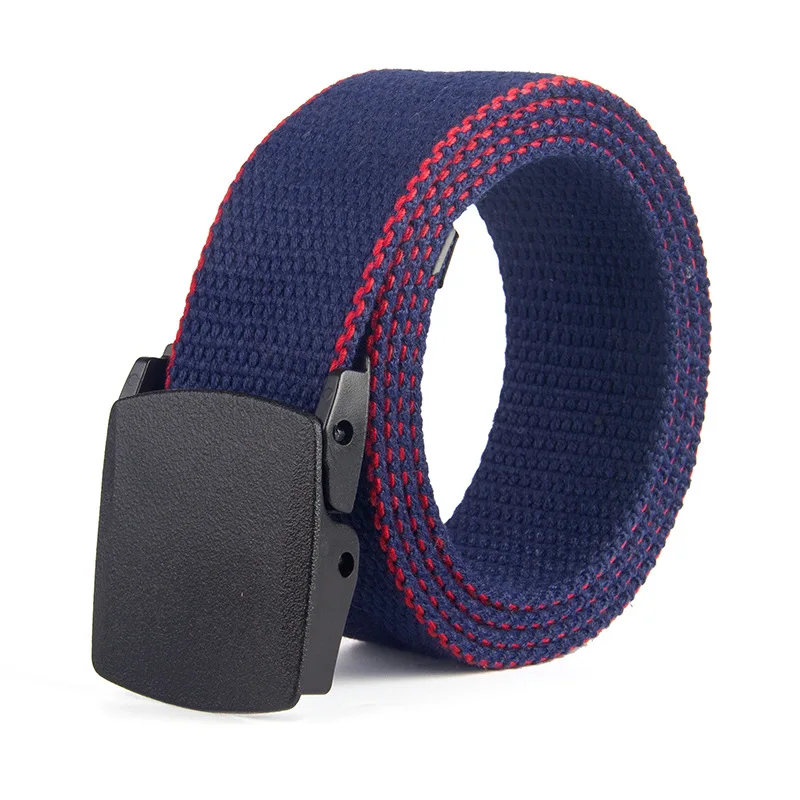 New Canvas Belt Men Women Waist Belt Fashion Plastic Buckle Casual Cowboy 3.8cm Belts Ceinture for Jean Designer Belt Mens