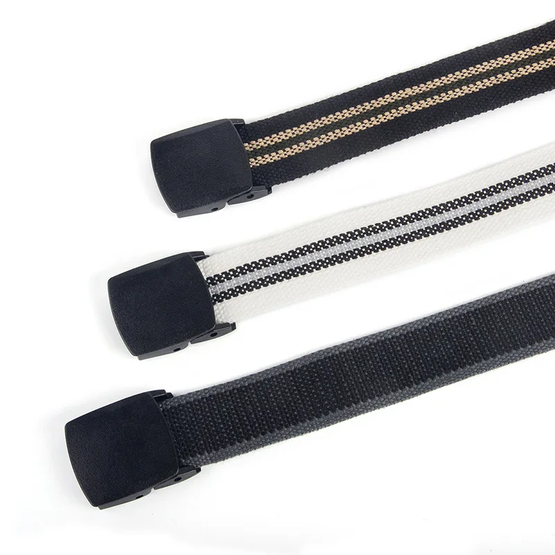 New Canvas Belt Men Women Waist Belt Fashion Plastic Buckle Casual Cowboy 3.8cm Belts Ceinture for Jean Designer Belt Mens