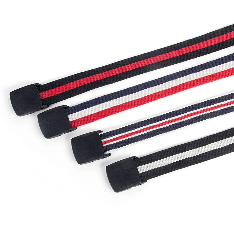 New Canvas Belt Men Women Waist Belt Fashion Plastic Buckle Casual Cowboy 3.8cm Belts Ceinture for Jean Designer Belt Mens