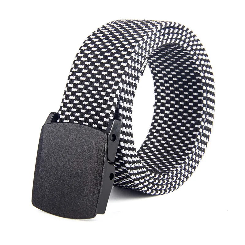 New Canvas Belt Men Women Waist Belt Fashion Plastic Buckle Casual Cowboy 3.8cm Belts Ceinture for Jean Designer Belt Mens