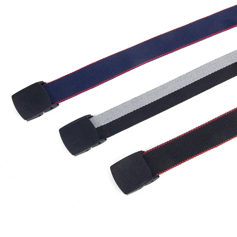 New Canvas Belt Men Women Waist Belt Fashion Plastic Buckle Casual Cowboy 3.8cm Belts Ceinture for Jean Designer Belt Mens