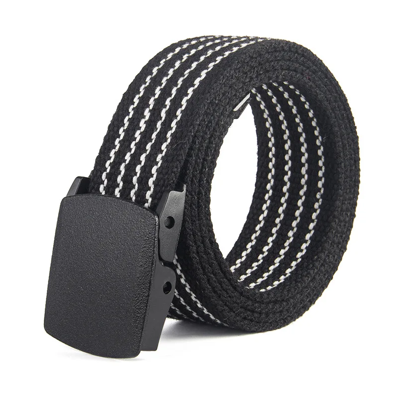New Canvas Belt Men Women Waist Belt Fashion Plastic Buckle Casual Cowboy 3.8cm Belts Ceinture for Jean Designer Belt Mens