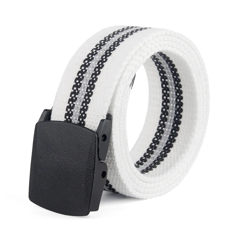New Canvas Belt Men Women Waist Belt Fashion Plastic Buckle Casual Cowboy 3.8cm Belts Ceinture for Jean Designer Belt Mens