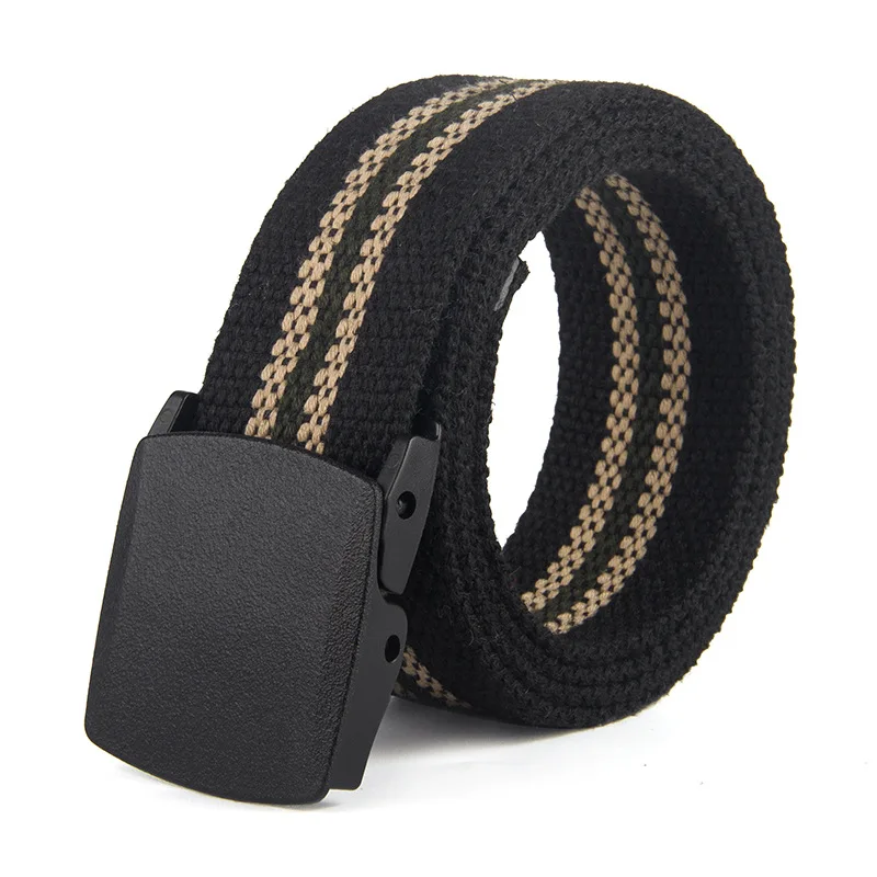 New Canvas Belt Men Women Waist Belt Fashion Plastic Buckle Casual Cowboy 3.8cm Belts Ceinture for Jean Designer Belt Mens
