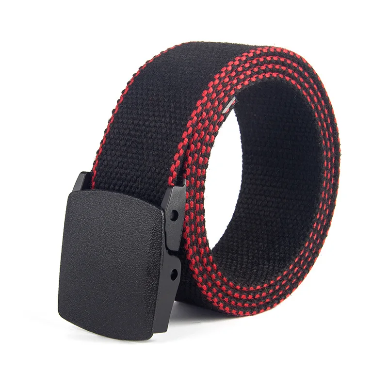 New Canvas Belt Men Women Waist Belt Fashion Plastic Buckle Casual Cowboy 3.8cm Belts Ceinture for Jean Designer Belt Mens