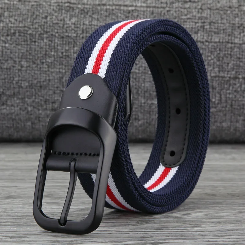 3.5cm Men's Fabric Canvas Webbing Man Belt for student Designer Men Leisure Trousers Belt for Jeans Belts Male Waist Belts