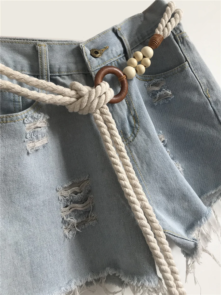 Woven Waistband Women Waist Belt Hemp Rope Vintage Round Buckle Jeans Corset Belt Hip High Dress Waistband Appreal Accessories
