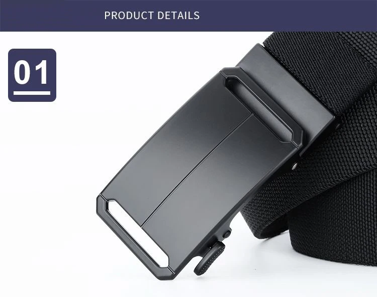 Metal Buckle Tactical Belt Men's Canvas Stretch Military Belt Casual Golf Outdoor Training Hunting Pants Automatic Waist Belt
