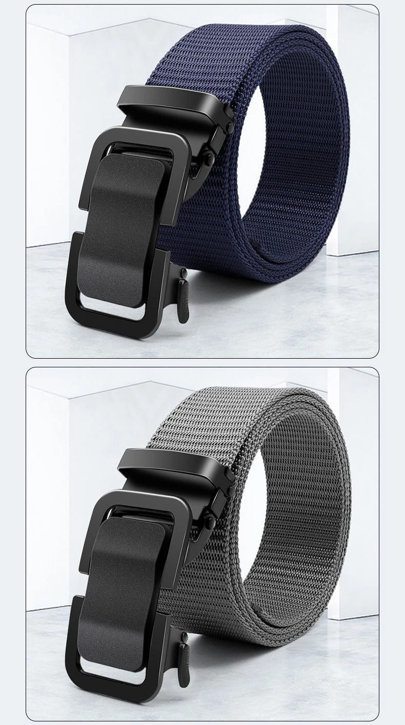 New Metal Buckle Tactical Belt Men's Nylon Braided Military Belt Canvas Casual Golf Outdoor Training Workwear Pants Waist Belt
