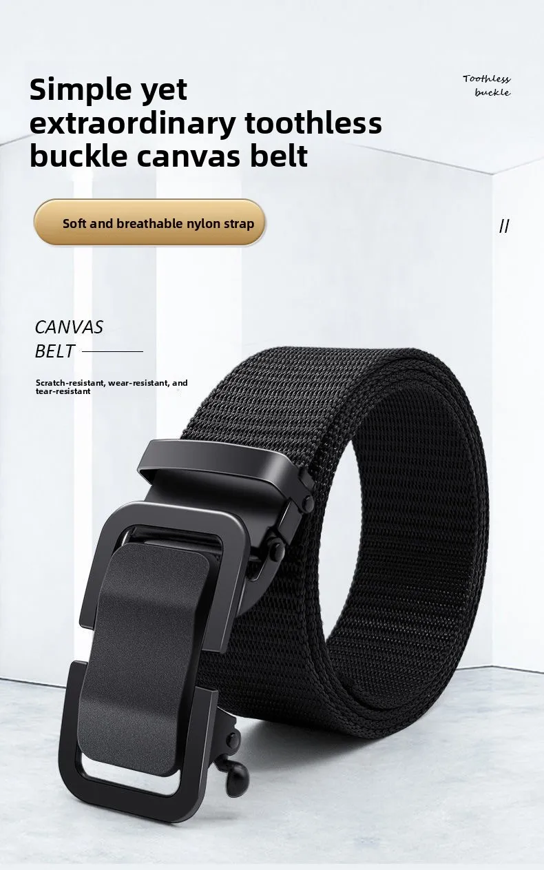 New Metal Buckle Tactical Belt Men's Nylon Braided Military Belt Canvas Casual Golf Outdoor Training Workwear Pants Waist Belt