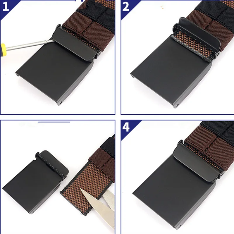 Men's Belt Fashion New Unisex Trousers for Jeans Adjustable Waist Breathable Outdoor Tactical Nylon Belt