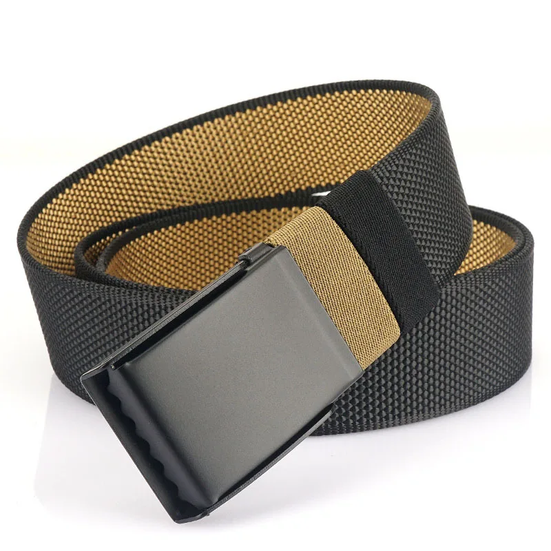 Men's Belt Fashion New Unisex Trousers for Jeans Adjustable Waist Breathable Outdoor Tactical Nylon Belt