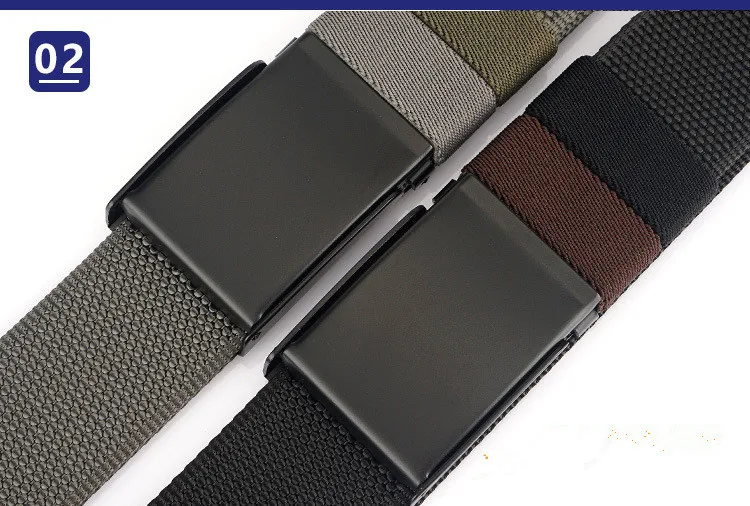 Men's Belt Fashion New Unisex Trousers for Jeans Adjustable Waist Breathable Outdoor Tactical Nylon Belt