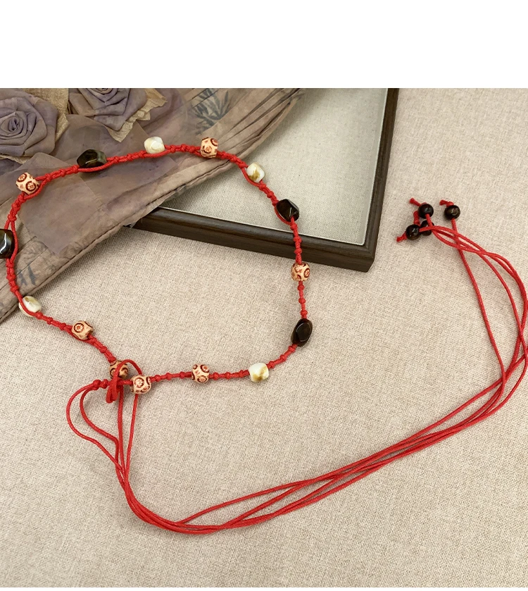Ethnic Style Woven Beaded Waist Rope For Women With A Dress To Decorate The Summer Bohemian Belt And Waist Chain To Cinch