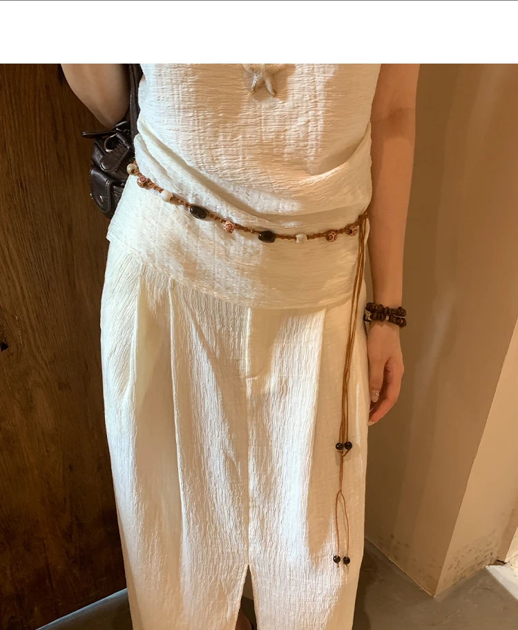 Ethnic Style Woven Beaded Waist Rope For Women With A Dress To Decorate The Summer Bohemian Belt And Waist Chain To Cinch