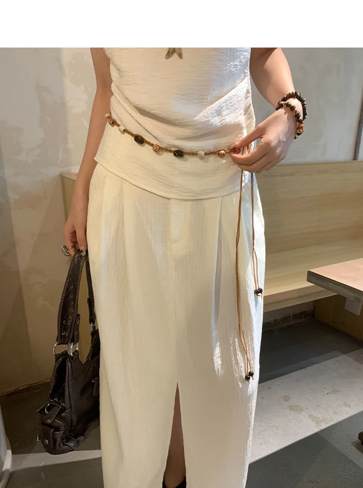 Ethnic Style Woven Beaded Waist Rope For Women With A Dress To Decorate The Summer Bohemian Belt And Waist Chain To Cinch