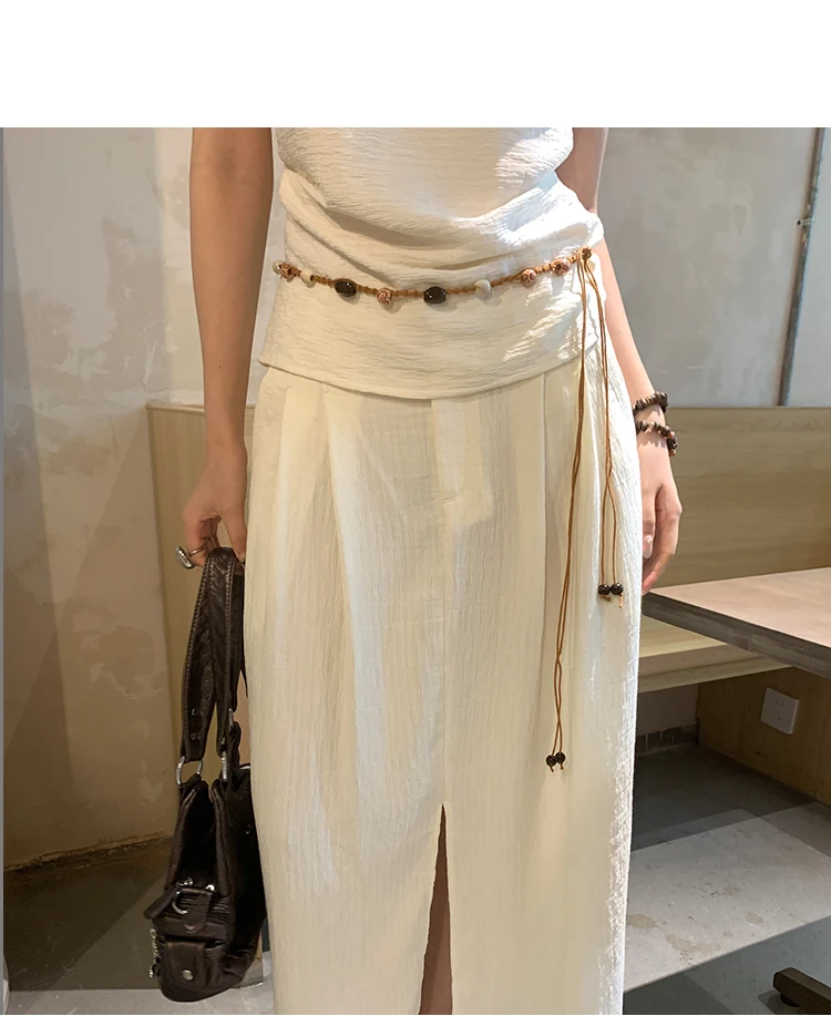 Ethnic Style Woven Beaded Waist Rope For Women With A Dress To Decorate The Summer Bohemian Belt And Waist Chain To Cinch