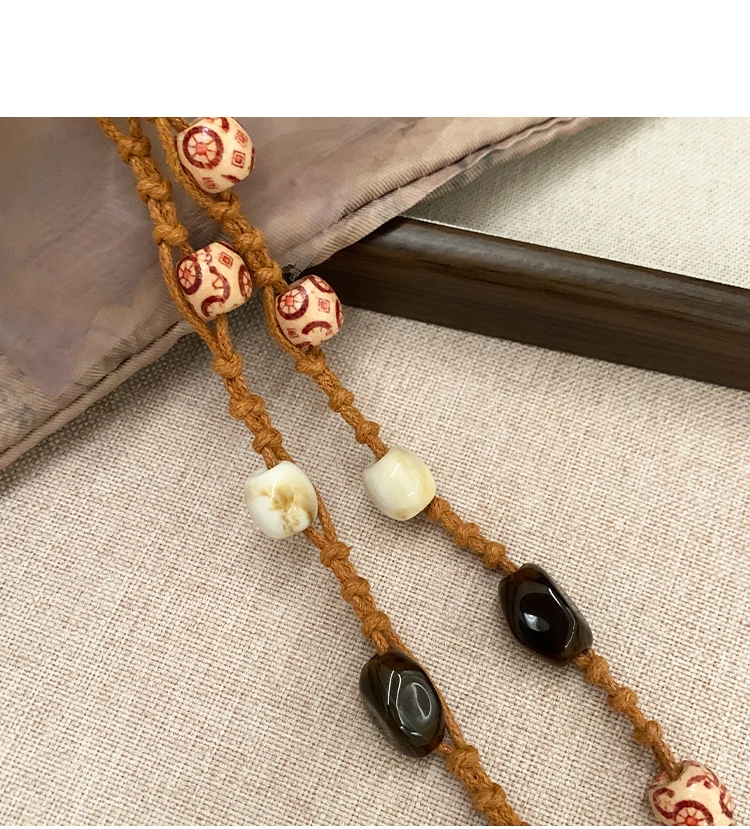 Ethnic Style Woven Beaded Waist Rope For Women With A Dress To Decorate The Summer Bohemian Belt And Waist Chain To Cinch