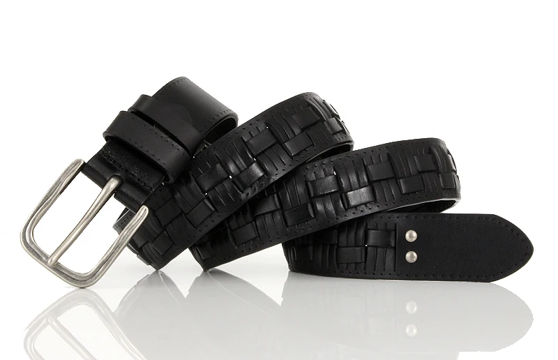 Genuine leather braided belt man Fashion male belts luxury design waist strap male Quality first layer cow skin belt for jeans