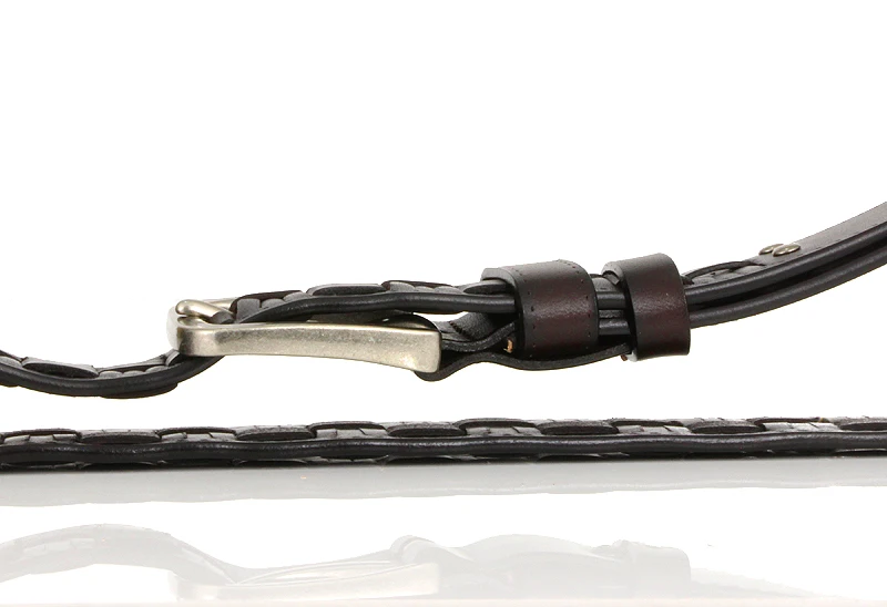 Genuine leather braided belt man Fashion male belts luxury design waist strap male Quality first layer cow skin belt for jeans