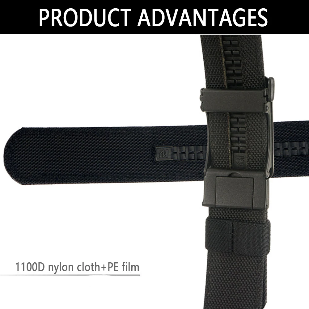 TUSHI New Military Gun Belt for Men Nylon Metal Automatic Buckle Police Duty Belt Tactical Outdoor Girdle IPSC Accessories