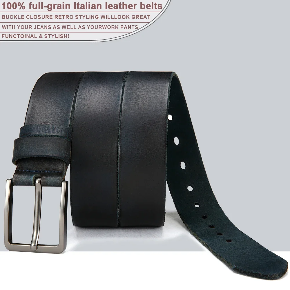 CHAOREN Genuine Leather For Men's High Quality Buckle Jeans Cowskin Casual Belts Business Cowboy Waistband Male Fashion Designer