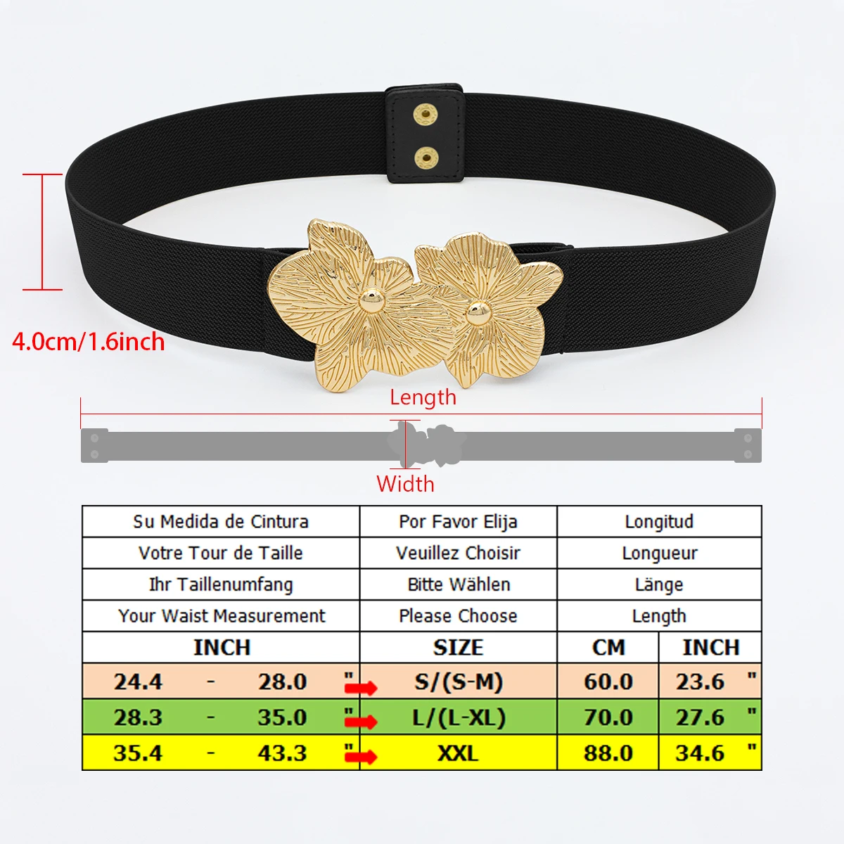 SISHION Fashion Flower Elastic Waistband Corset Black Kahki Navy Blue Women Waist Belt YD0230