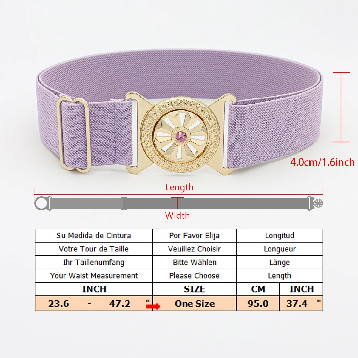SISHION Plus Size Elastic Waist Belt For Women Adjustable High Stretchy Corset Belt YD0225