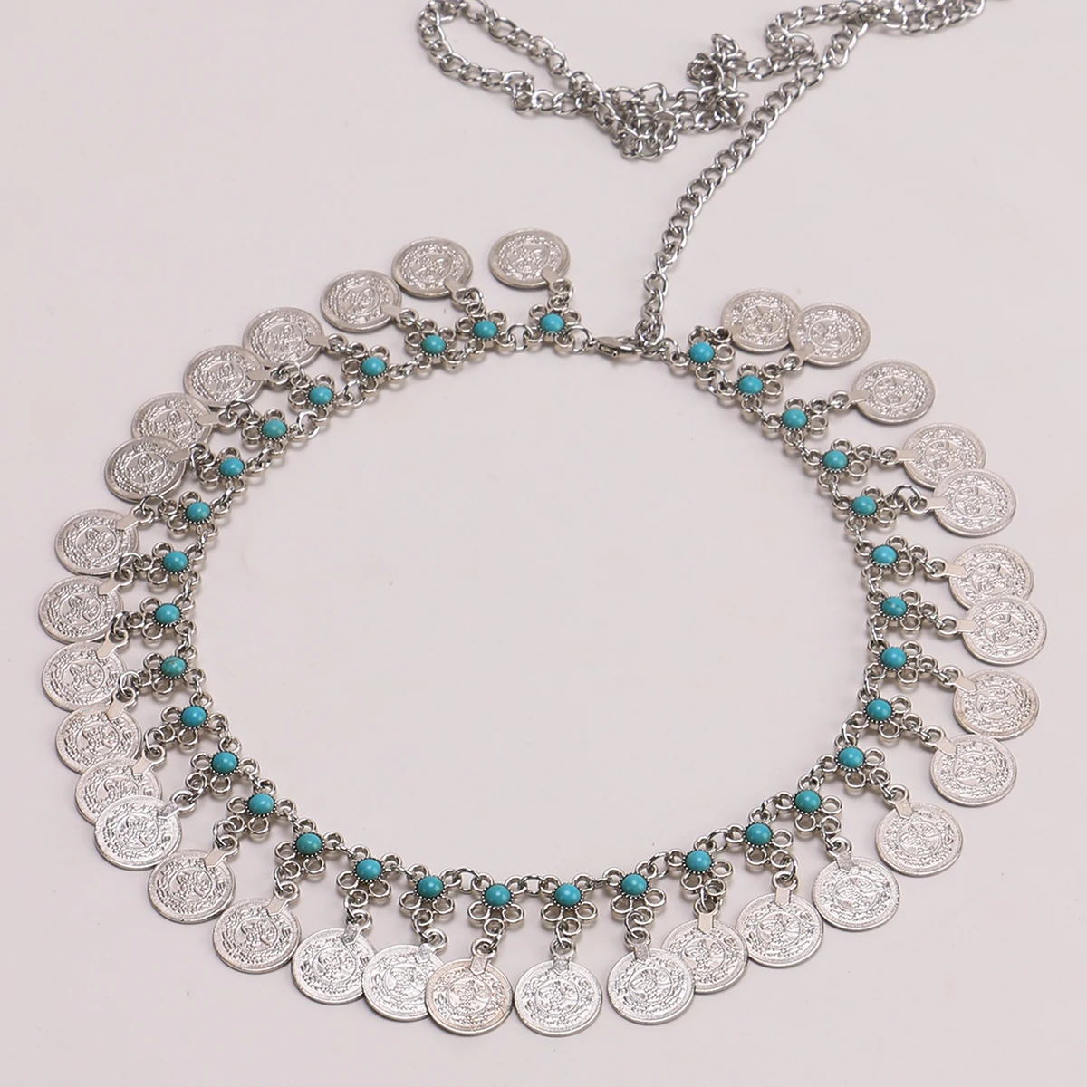 Retro coin Pendant belly Dance Waist Decorateive chain tassel Belt For Women accessories Ladies's Bohemia Girdle Dress catwalk