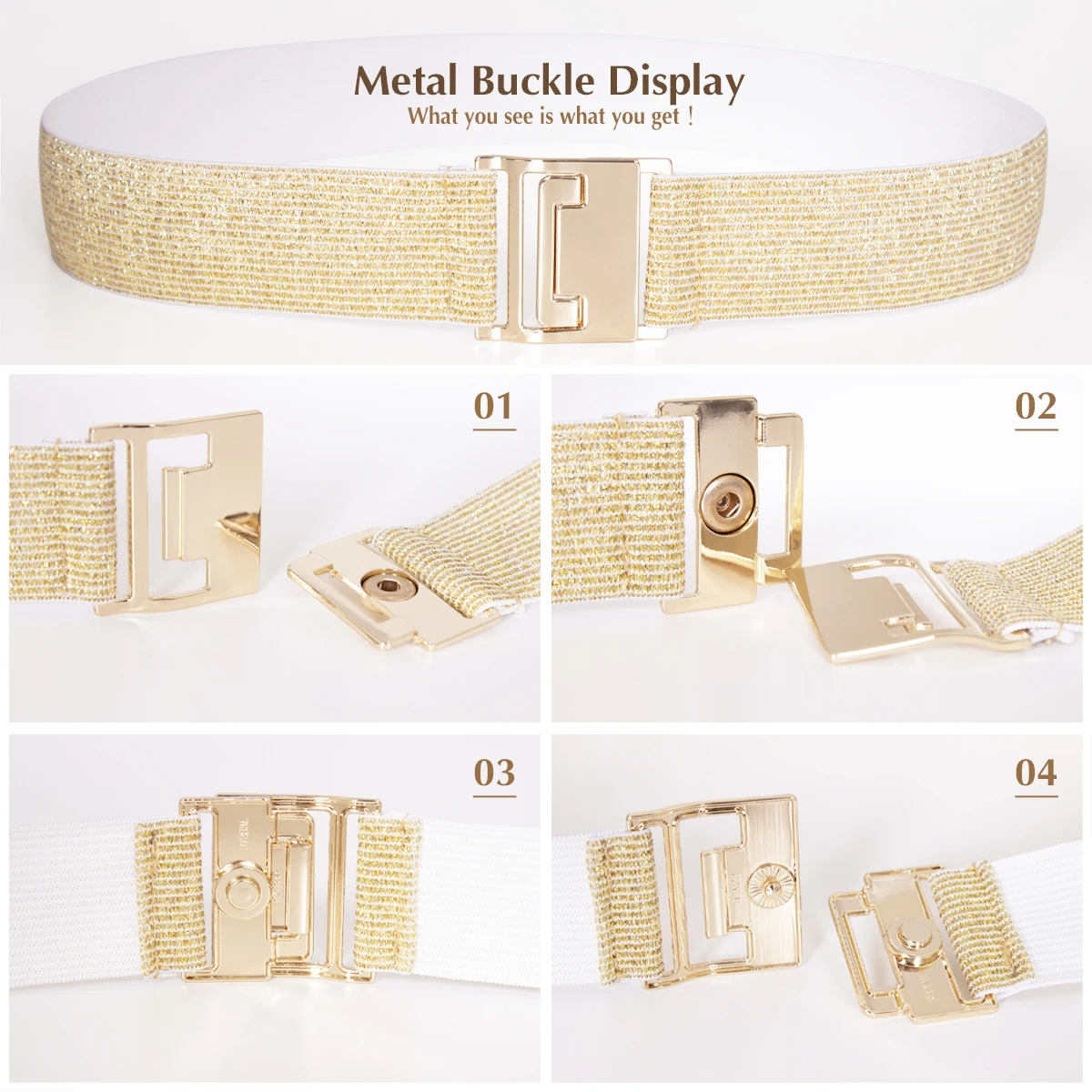 SISHION 2025 Fashion Plus Size S-XXL Women Waist Belts YD0019 Elastic Thin Golden Silver Bling Gothic Corsets Belt