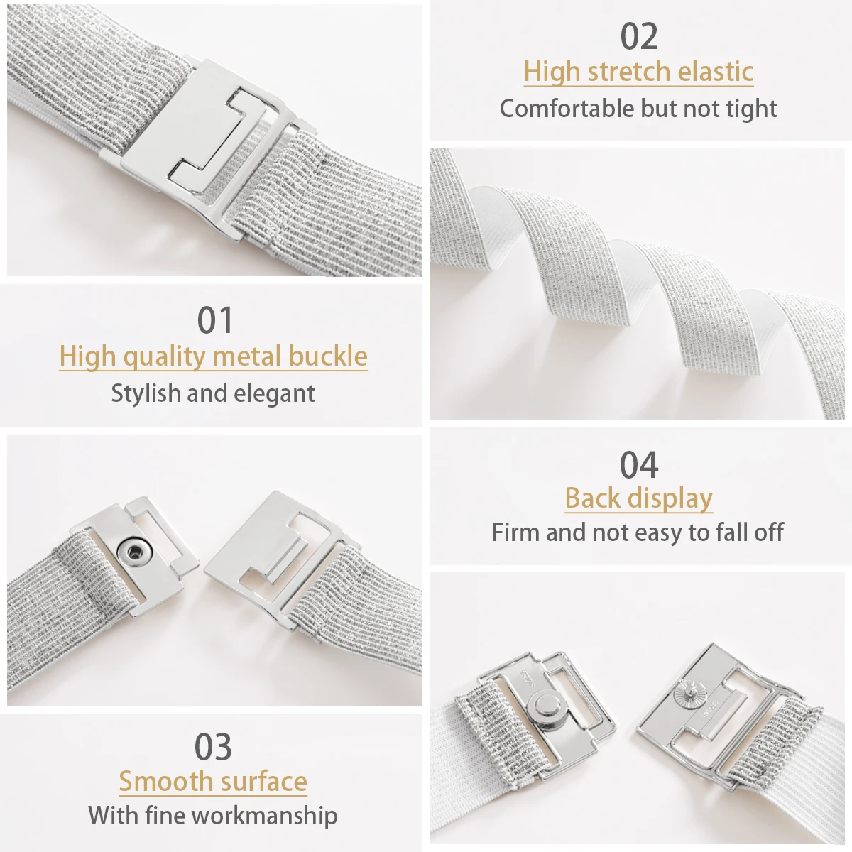 SISHION 2025 Fashion Plus Size S-XXL Women Waist Belts YD0019 Elastic Thin Golden Silver Bling Gothic Corsets Belt
