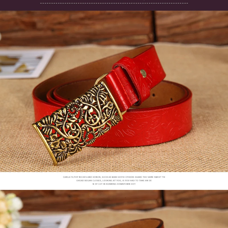 New ceinture female belt hand real leather women strap needle buckle casual style luxury female casual women belts
