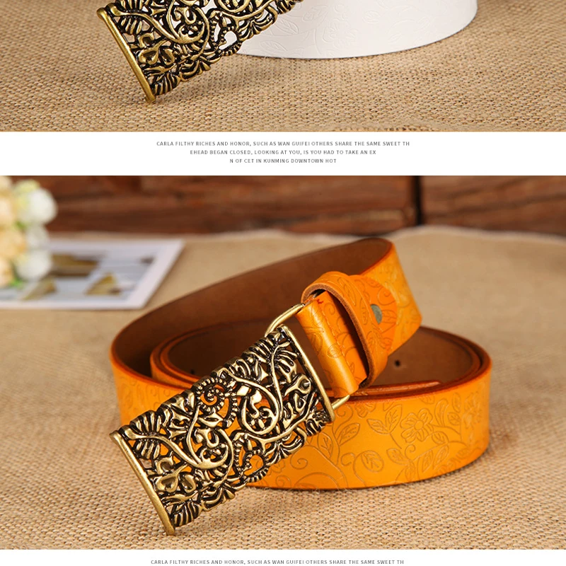 New ceinture female belt hand real leather women strap needle buckle casual style luxury female casual women belts