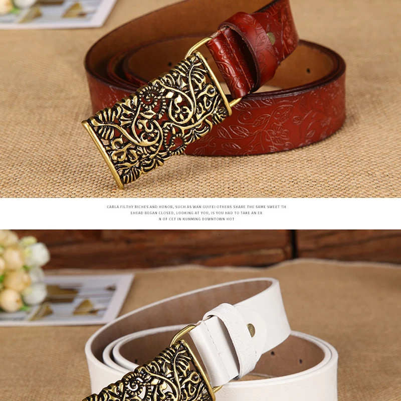 New ceinture female belt hand real leather women strap needle buckle casual style luxury female casual women belts